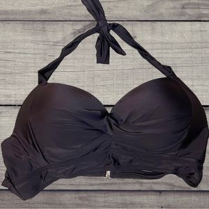 Tempt Me Black Halter Bikini Top w/ Wrap Tie